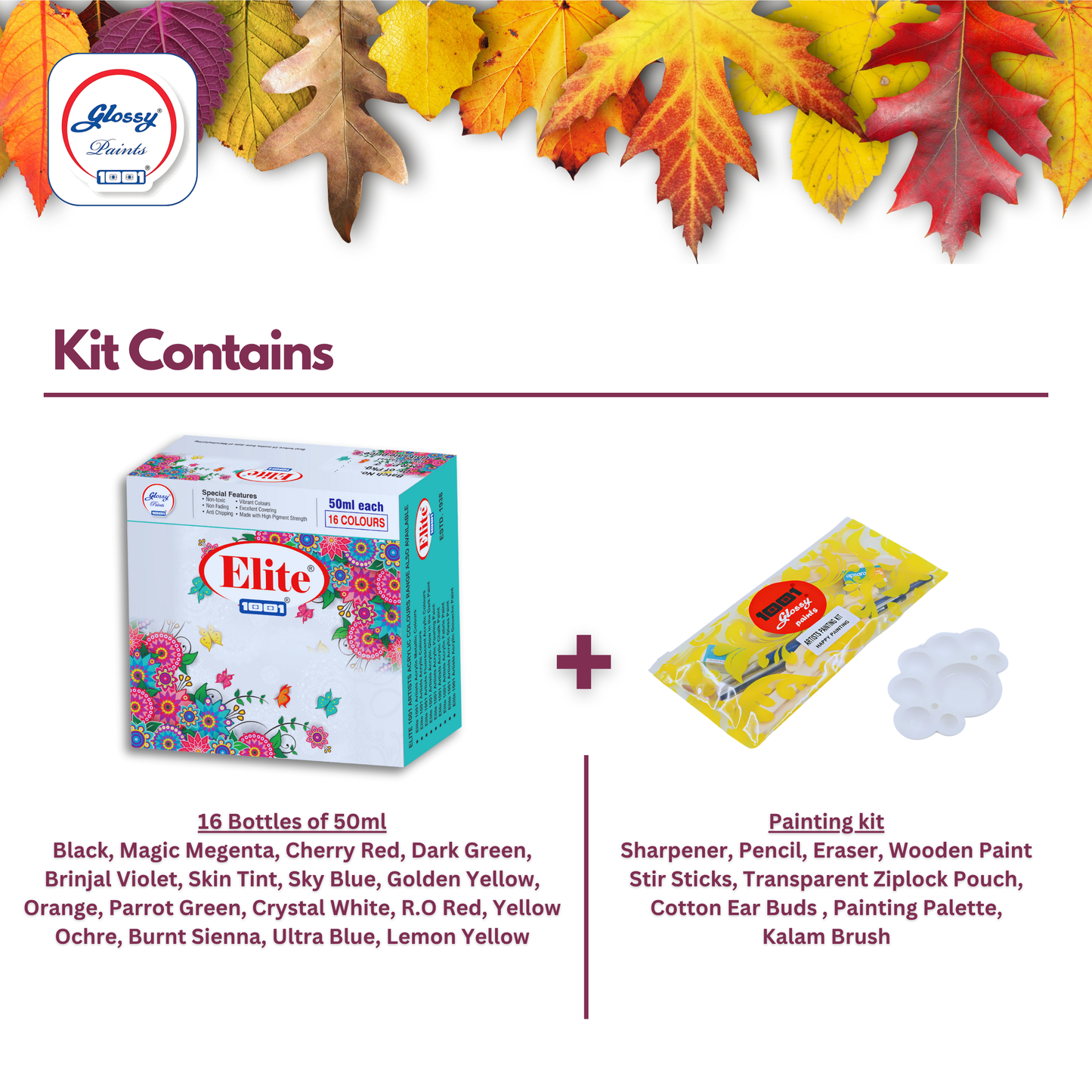 Elite Artist's Acrylic Non Metallic Colours for Multisurface