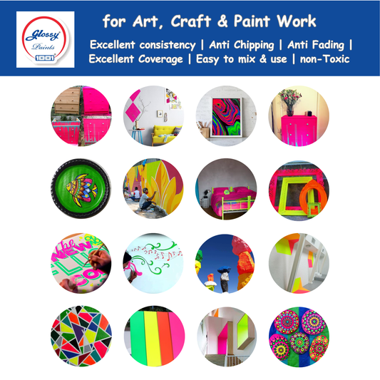 Artist Acrylic Flurocent Paint 12x50 Pack