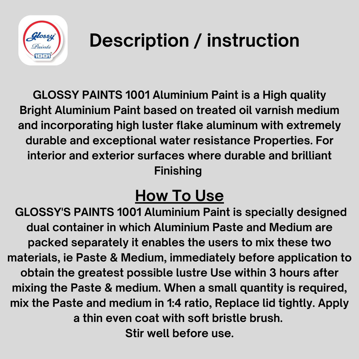 1001 Aluminium Paint