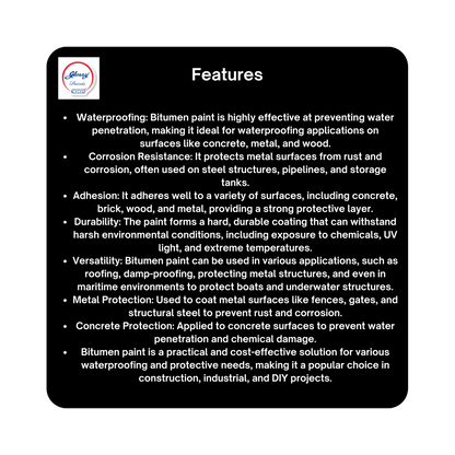 1001 Ready Mixed Paint, RMP Brushing Bituminous, Black, Lead Free, Acid Alkali and Heat Resisting  ST - IS 158