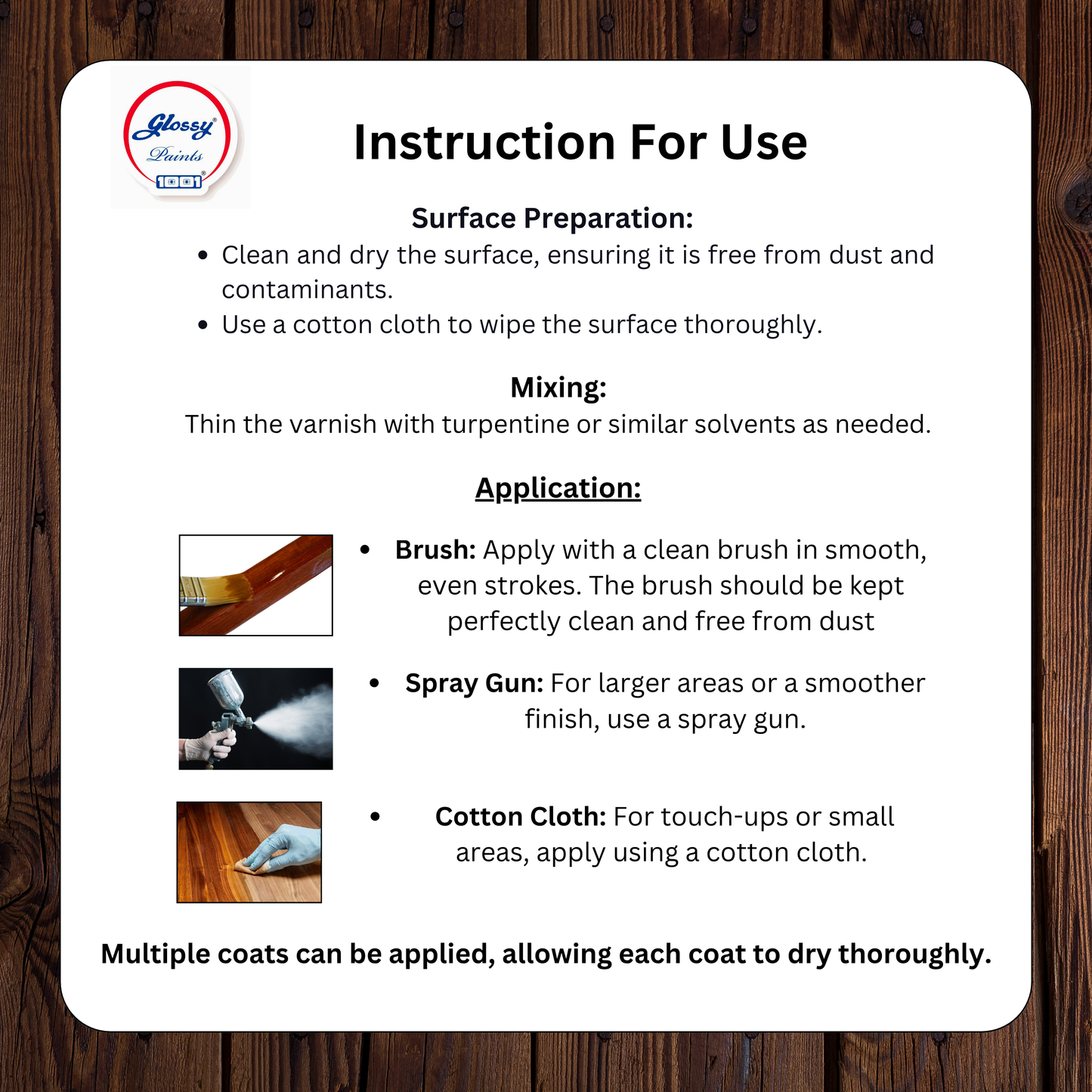 1001 Waterproof Synthetic Clear Varnish - Super Gloss