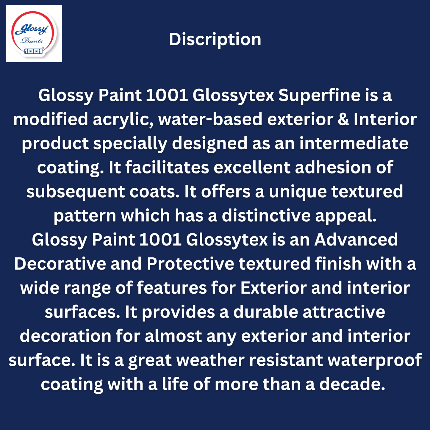 1001 Glossy Tex Superfine Texture Coating White