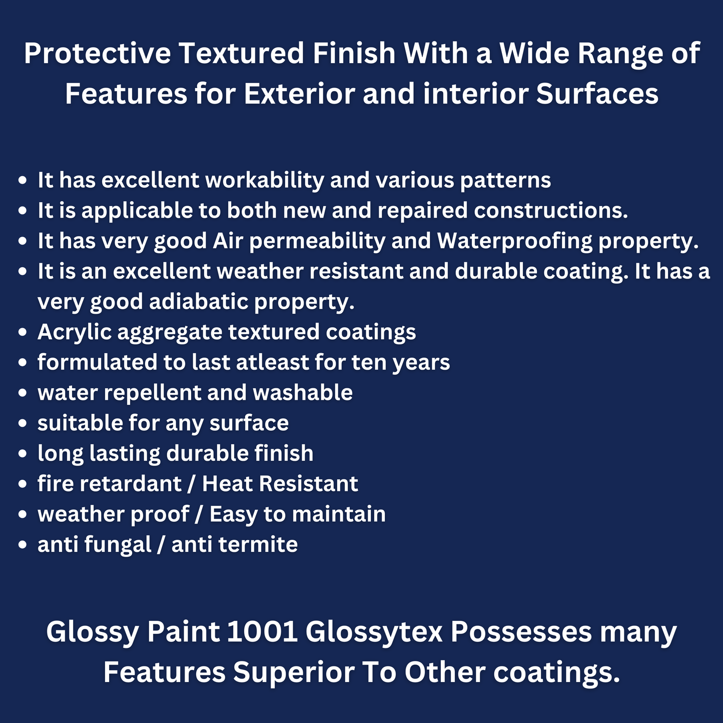 1001 Glossy Tex Superfine Texture Coating White