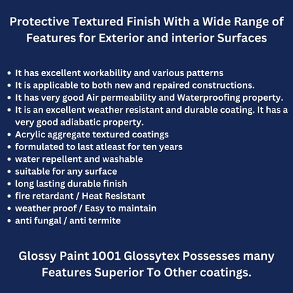 1001 Glossy Tex Superfine Texture Coating White