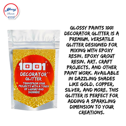 Glossy Decorater Glitter for Epoxy Grout, Art Epoxy, Speaker Paint Golden