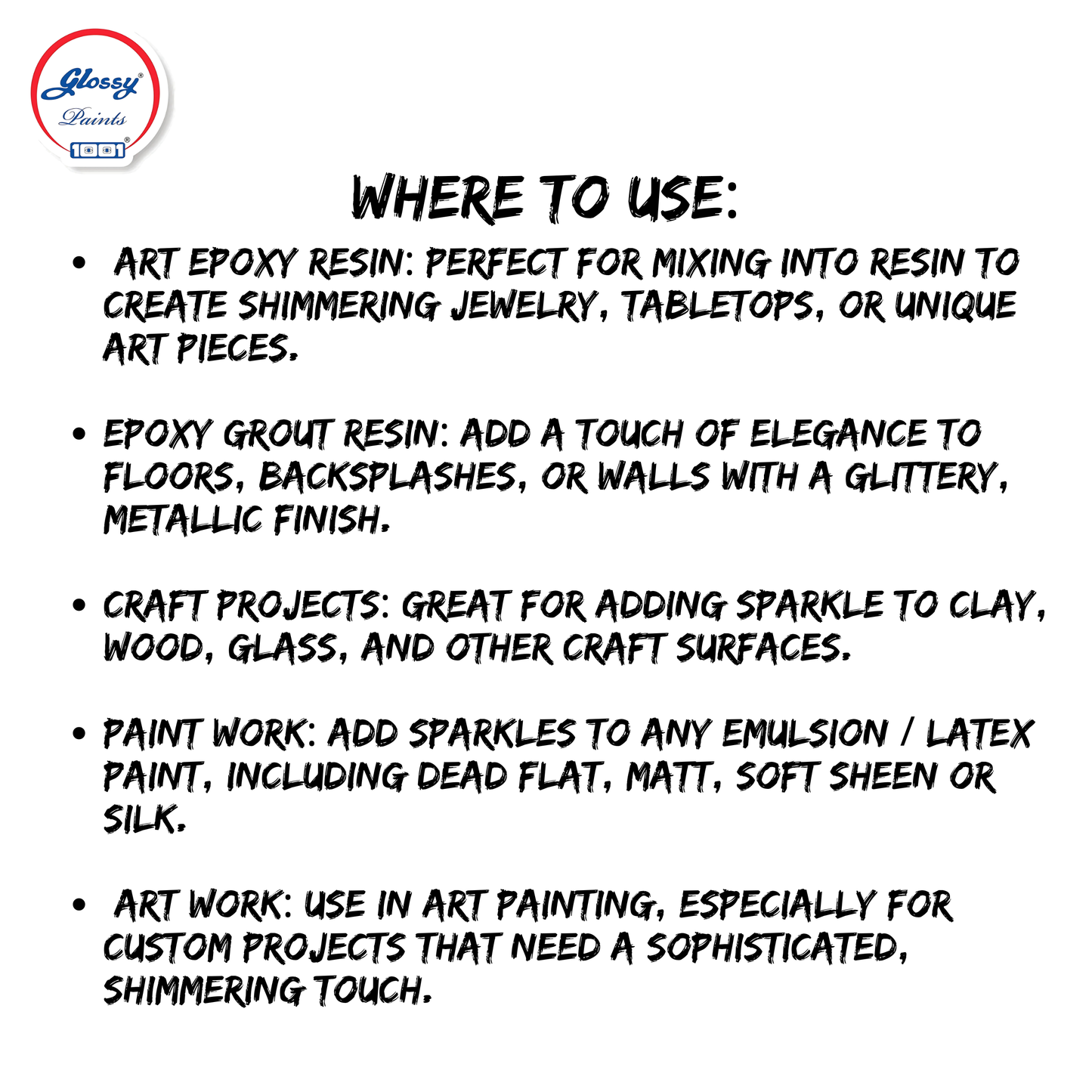 Glossy Decorater Glitter for Epoxy Grout, Art Epoxy, Speaker Paint Golden