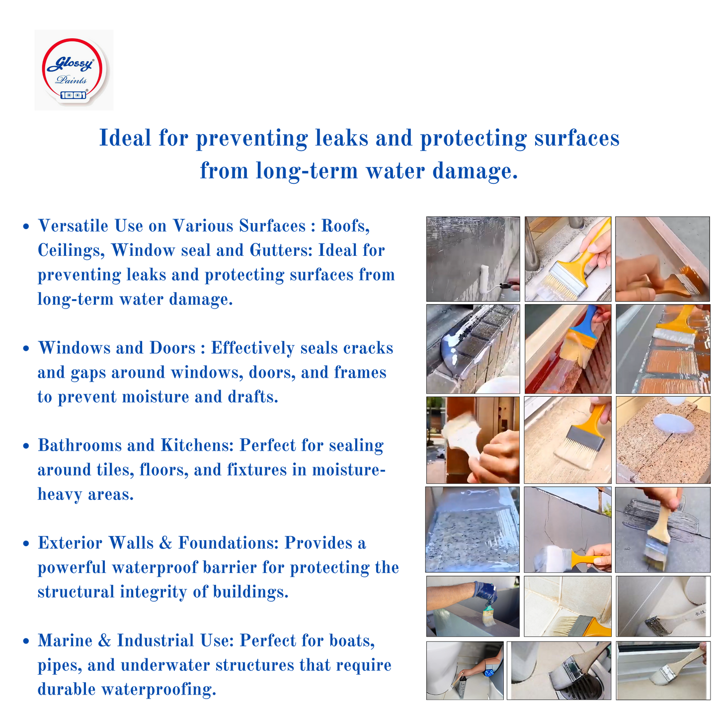 Glossy 1001 Laminato Crack Seal Barrier Water Proof Glue