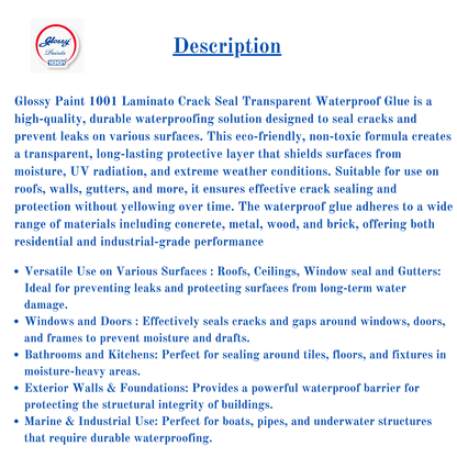 Glossy 1001 Laminato Crack Seal Barrier Water Proof Glue