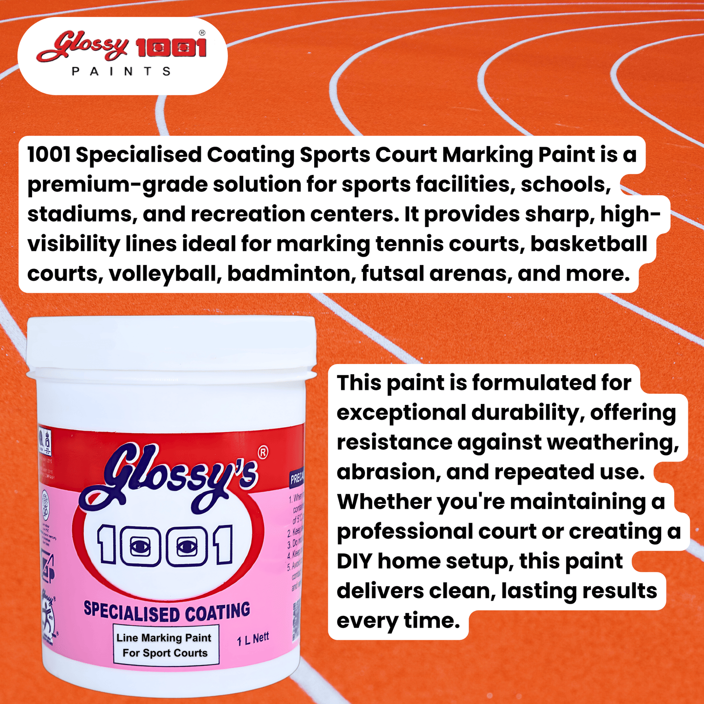 1001 White Line Marking paint for Sports Court