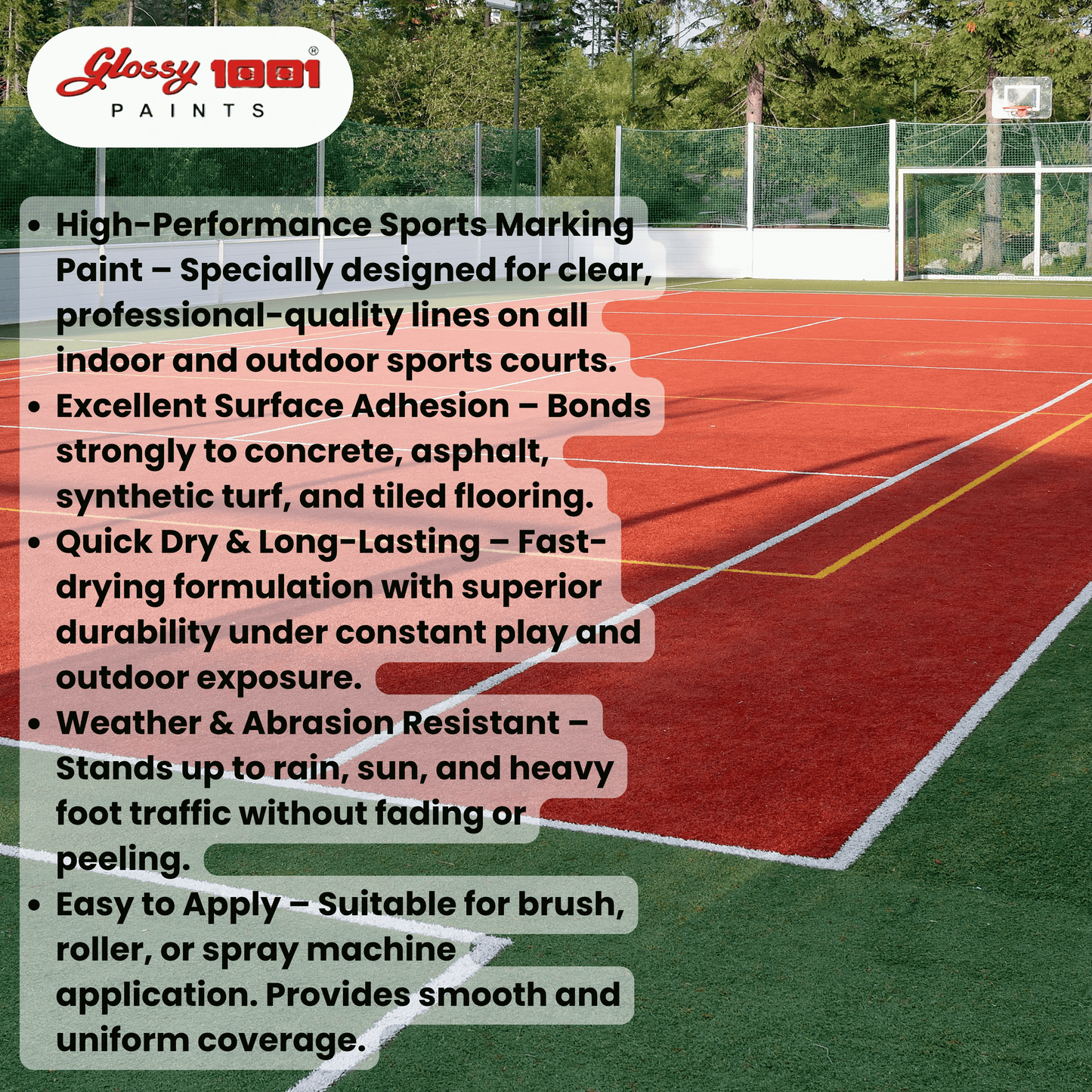 1001 White Line Marking paint for Sports Court